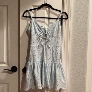 Trixxi Sky Blue Eyelet Dress